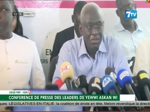 conférence de Presse des leaders de la coalition Yewwi Askan Wi